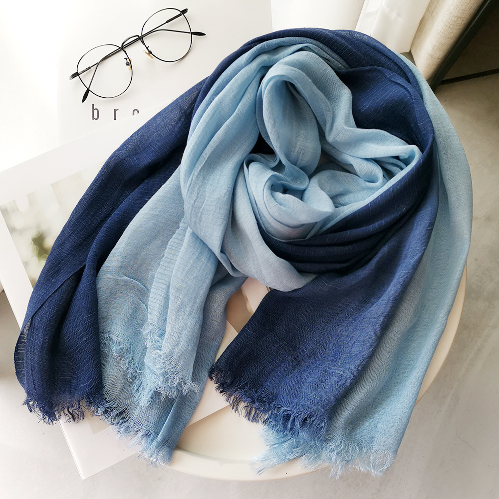 Syal Linen Katun Uniseks Gaya  - Shawl Wrap Winter ulasan dan harga