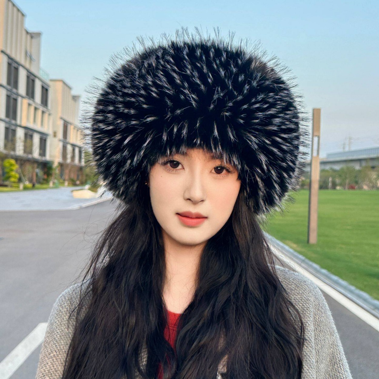 Topi Bulu Imitasi Rubah Lembut - Knit Beanie Hat Warm ulasan dan harga