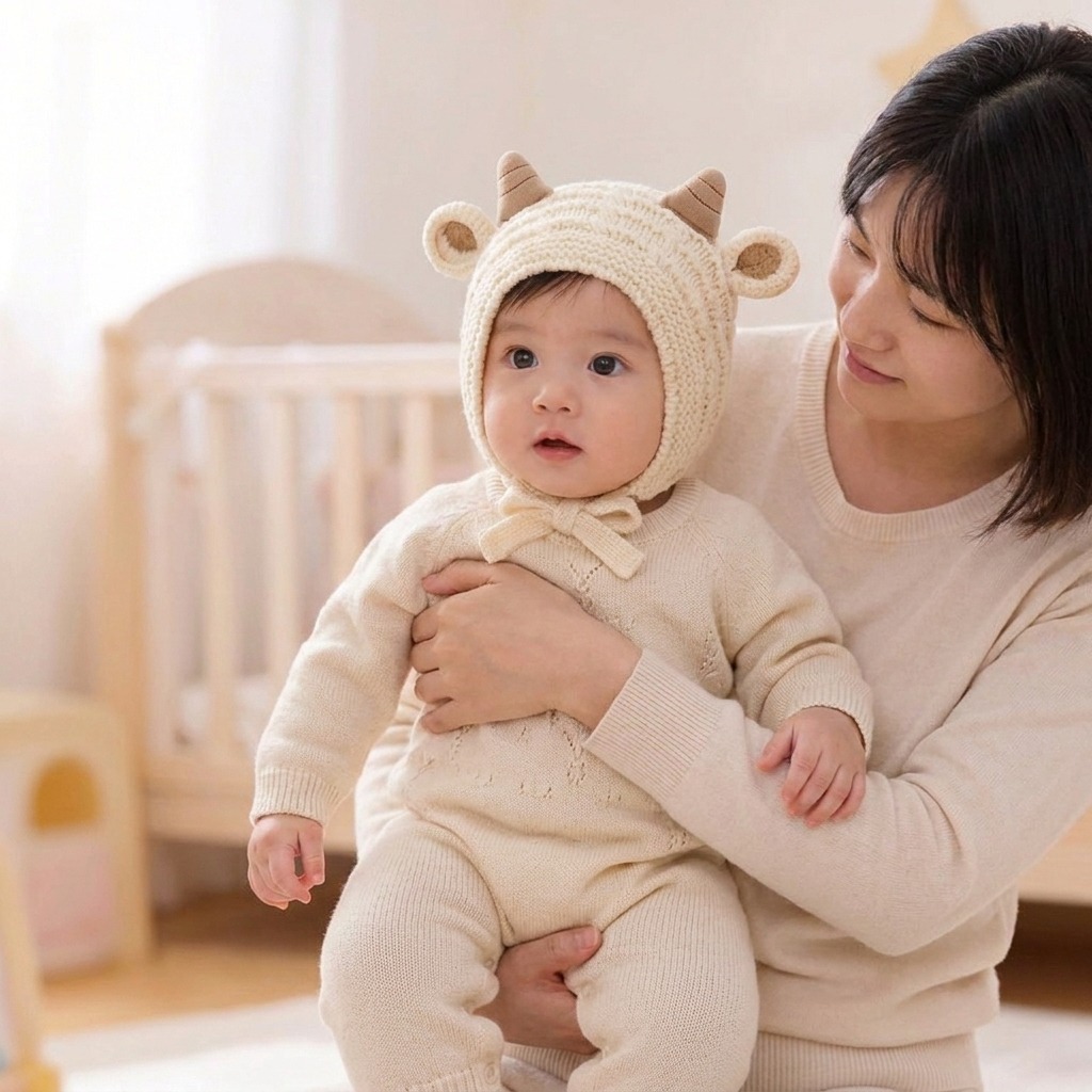 Topi Rajut Bayi Musim Dingin 4 - Knit Beanie Hat Warm ulasan dan harga